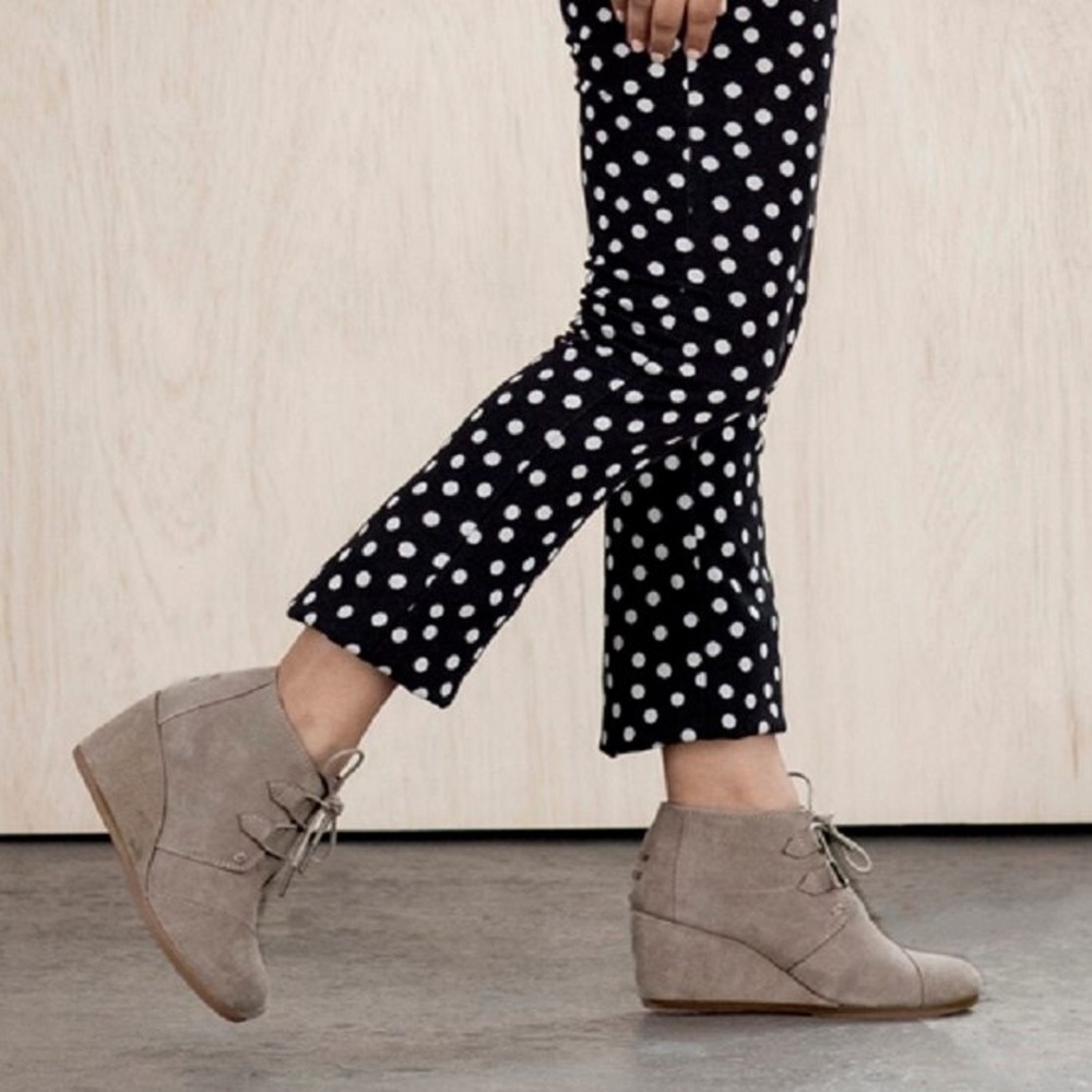 Toms Desert Taupe Suede women’s Kala Booties